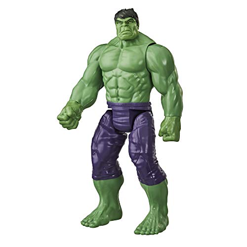 Avengers Marvel Titan Hero Series Blast Gear Deluxe Hulk Action Figure, 12-Inch Toy, Inspired by Marvel Comics, for Kids Ages 4 and Up , Green