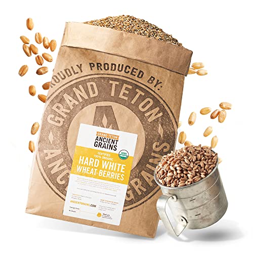 Organic Hard White Wheat Berries - 25 lbs