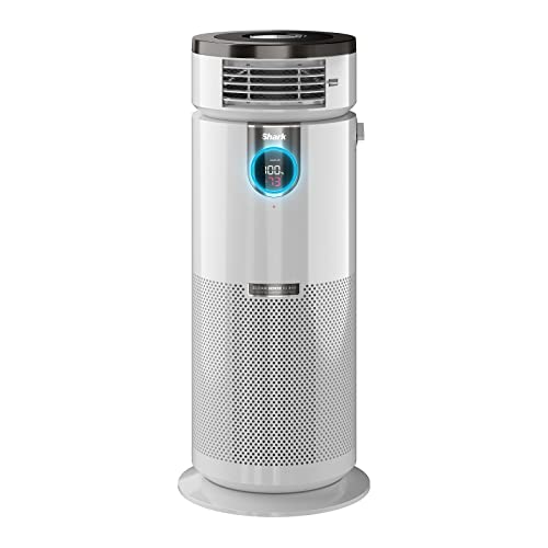 Shark HC502 3-in-1 Max Air Purifier, Heater & Fan with NanoSeal HEPA, Cleansense IQ, Antimicrobial & Odor Lock, for 1000 Sq. Ft, Captures 99.98% of dust, allergens, smoke, 0.1–0.2 microns, White
