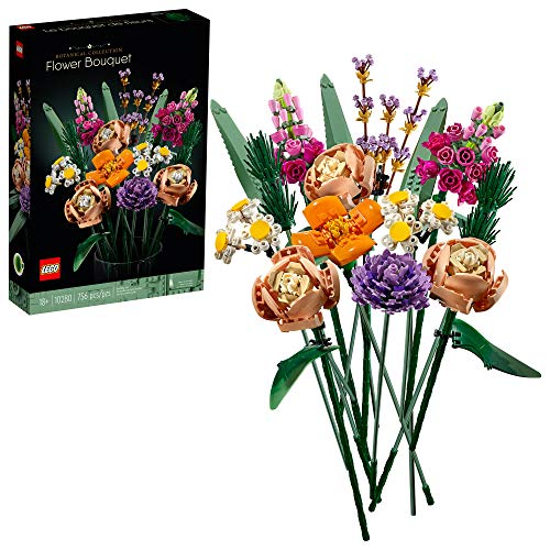 LEGO Icons Flower Bouquet 10280 Artificial Flowers, Set for Adults, Decorative Home Accessories, Mother's Day Gift, Gift for Her and Him, Botanical Collection