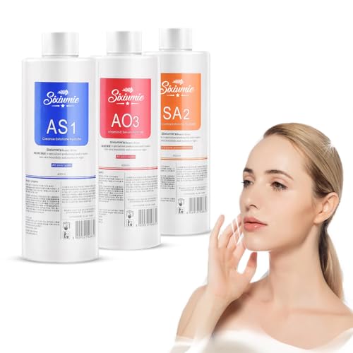 Marfort AS1 SA2 AO3 Aqua Peeling Solution Combination with Salon Special Solutions Skin Care Aqua Peeling Serum Machine 400ml (Set of 3 Bottles)