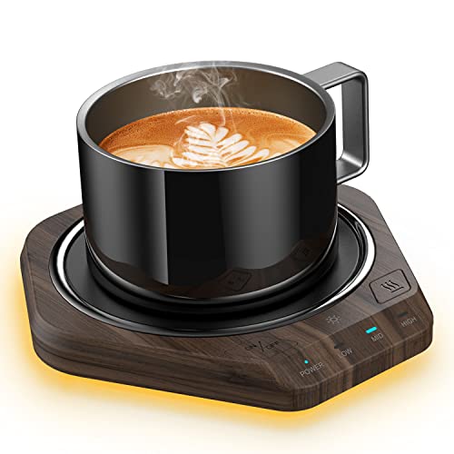 Coffee Mug Warmer, AgoKud Smart Mug Warmer with 3 Temperature Settings and Auto Shut Off, Electric Cup Warmer Tea Warmer Beverage Warmer Candle Warmer, for Office Home Desk, Milk, Coffee Warmer