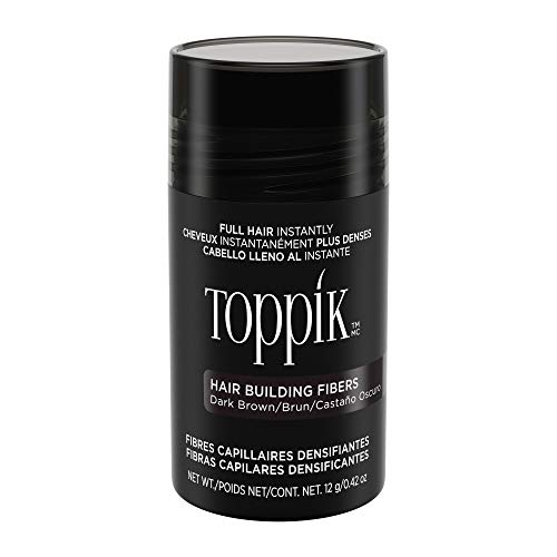 Toppik Hair Building Fibers, Dark Brown Hair Fibers, Hair Thickener for Thinning Hair, Hair Care to Create the Appearance of Thicker Hair, 0.42 OZ Bottle