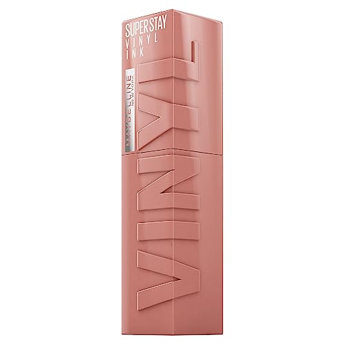 Maybelline Super Stay Vinyl Ink Longwear No-Budge Liquid Lipcolor Makeup, Highly Pigmented Color and Instant Shine, Captivated, Pink Lipstick, 0.14 fl oz, 1 Count