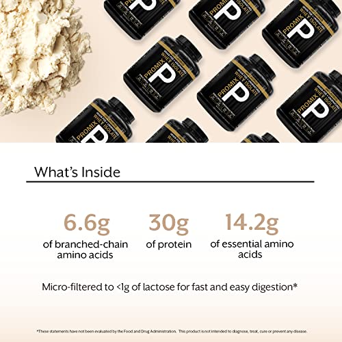 Promix Whey Protein Isolate Powder, Unflavored - 5lb Bulk - Grass-Fed & 100% All Natural - ­Post Workout Fitness & Nutrition Shakes, Smoothies, Baking & Cooking Recipes - Gluten-Free & Keto-Friendly