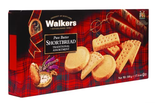 Walkers Shortbread Pure Butter Traditional Assortment, Traditional Butter Shortbread Cookies, 17.6 Ounce, Assorted