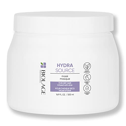 BIOLAGE Hydra Source Mask | Revives Dry Strands For Increased Hair Shine & Manageability | For Dry Hair | Paraben-Free | Vegan | 16.9 Fl. Oz.