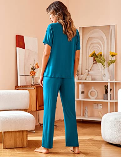 Avidlove Women's Pajamas Set in Peacock Blue