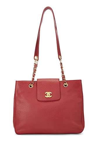 CHANEL, Pre-Loved Red Caviar Supermodel Small, Red
