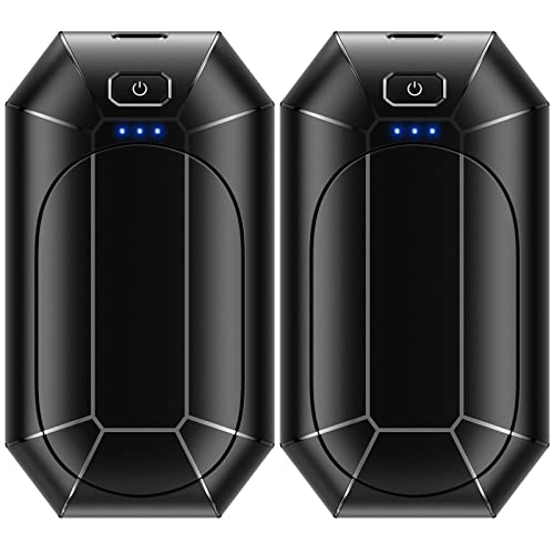 Hand Warmers Rechargeable, Dnaleao 2 Pack 4000mAh Electric Portable Pocket Heater, Heat Therapy Great for Outdoors, Hunting, Golf, Camping, Warm Gifts(Black)