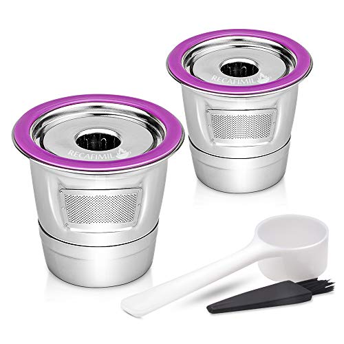 Stainless Steel Coffee Capsules Coffee Filters Cup Reusable Refillable Coffee Capsule Set for Keurig 2.0 1.0 Mini Plus