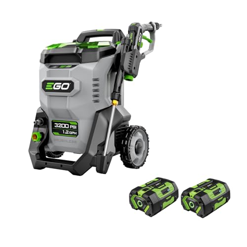 EGO POWER+ Electric Pressure Washer, 3200 PSI Power Washer, Includes (2) 56V 6.0Ah Batteries and Charger - HPW3204-2