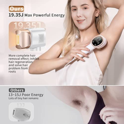 Aopvui At-Home IPL Hair Removal for Women and Men, Permanent Laser Hair Removal 999900 Flashes for Facial Legs Arms Whole Body Treatment