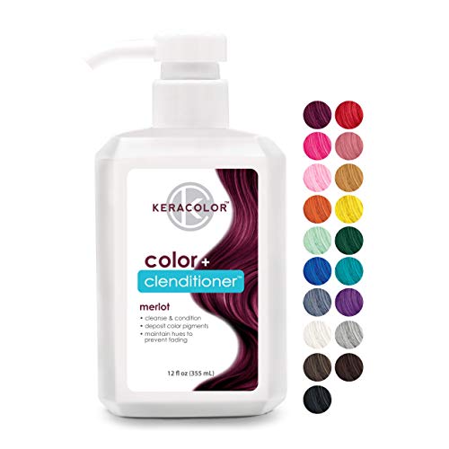 Keracolor Clenditioner MERLOT Hair Dye - Semi Permanent Hair Color Depositing Conditioner, Cruelty-free, 12 Fl. Oz.