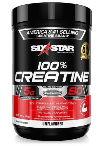 Six Star ELITE SERIES Creatine Monohydrate Powder, 80 Servings