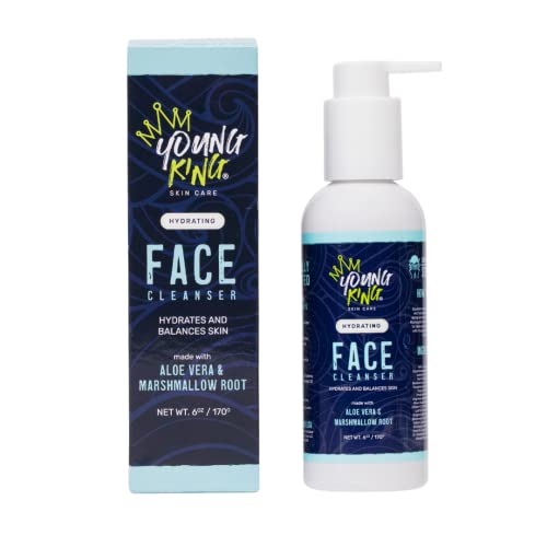 Young King Skin Care Hydrating Face Cleanser | Hydrates and Balances Skin | Plant Based and Vegan Friendly | 6 oz