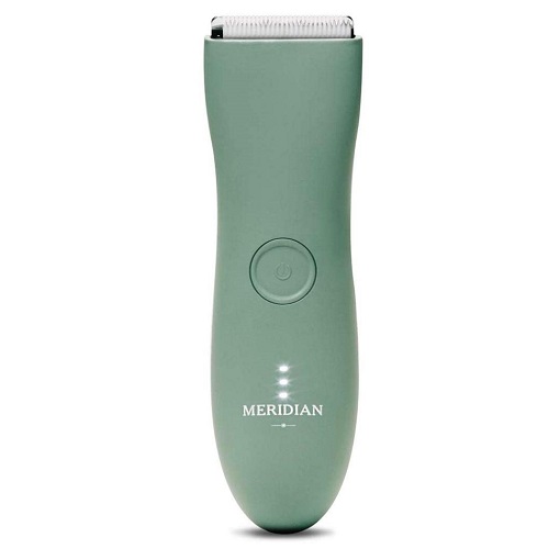 Meridian - The Trimmer - Electric Body & Pubic Hair Trimmer - Waterproof and Cordless for Wet/Dry Use - Painlessly Remove Hair to Feel Fresh Down There - for Men & Women - 90 Min Battery Life - Sage
