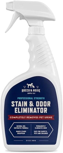 Rocco & Roxie Stain & Odor Eliminator for Strong Odor - Enzyme-Powered Pet Odor Eliminator for Home - Carpet Stain Remover for Cats and Dog Pee - Enzymatic Cat Urine Destroyer - Carpet Cleaner Spray