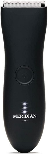 Meridian - The Trimmer - Electric Body & Pubic Hair Trimmer - Waterproof and Cordless for Wet/Dry Use - Painlessly Remove Hair to Feel Fresh Down There - for Men & Women - 90 Min Battery Life - Onyx