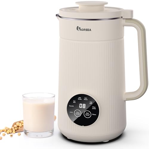Transform Your Kitchen: Automatic Nut Milk Maker – 35oz Capacity for Homemade Almond, Oat, and Soy Beverages from IAGREEA