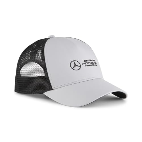 PUMA Standard Mercedes Formula 1 Trucker Cap, Silver, One Size