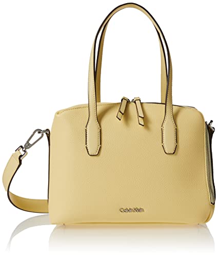 Calvin Klein Brenda Top Zip Satchel, Lemon