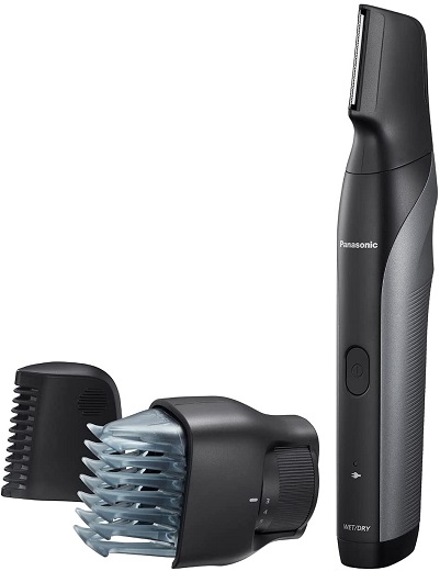 Panasonic Body Groomer for Men and Women, Unisex Wet/Dry Cordless Electric Body Hair Trimmer with 2 Comb Attachments, Multi-Directional Shaving in Sensitive Areas - ER-GK80-S (Silver)
