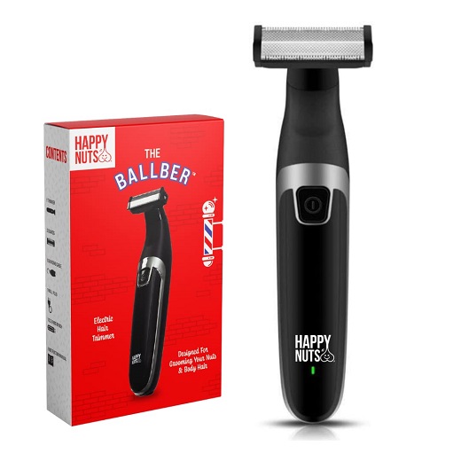 The Ballber™ Groin Trimmer for Men by Happy Nuts - Waterproof Rechargeable Ball Shaver for Men - No Nicks or Cuts - Electric Hygiene Groomer