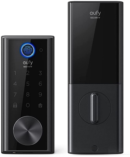 eufy Security Smart Lock Touch, Fingerprint Scanner, Keyless Entry Door Lock, Bluetooth Electronic Deadbolt, Touchscreen Keypad, IP65 Weatherproofing, Compatible with Wi-Fi Bridge