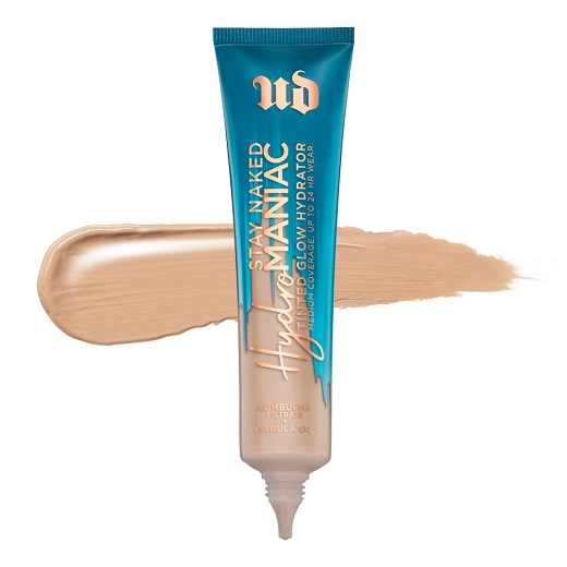 Urban Decay Hydromaniac Tinted Moisturizer - 24HR Hydrating & Glowy Medium Coverage Foundation - With Kombucha Filtrate + Marula Oil - Lightweight, Dewy Skin Finish – 30 Light Neutral, 1.1 Oz