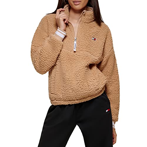 Tommy Hilfiger Women's Long Sleeve Zip Up Windbreaker, Caramel, Medium