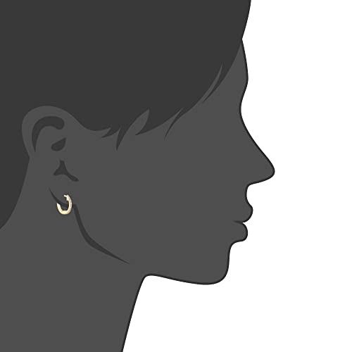 Diamond Earrings in 18k Yellow Gold over Silver Huggie Hoop Earrings with Natural Diamonds 0.07 Carat (G-H Color, SI1-SI2 Clarity) Fine Jewelry For Women Gifts, Handcrafted Earrings