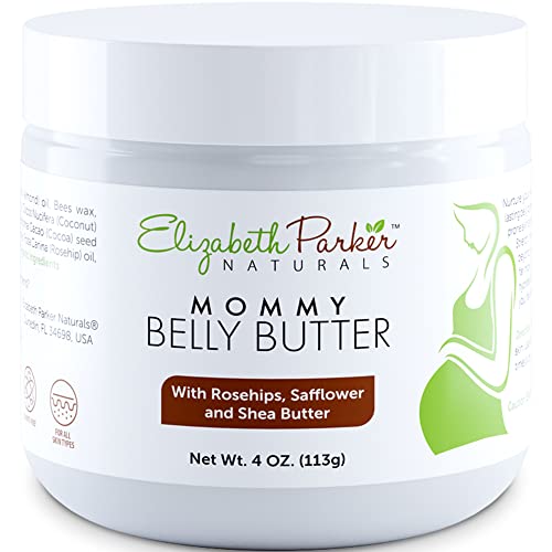 Stretch Mark Cream for Pregnancy with Shea Butter - Maternity Belly Butter and Moisturizer - Skin Tightening Cream and Stretch Mark Remover with Cocoa Butter - Pregnancy Must Haves - Lavender (4oz)