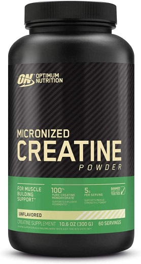 Optimum Nutrition Micronized Creatine Monohydrate Powder, Unflavored, Keto Friendly, 60 Servings (Packaging May Vary)