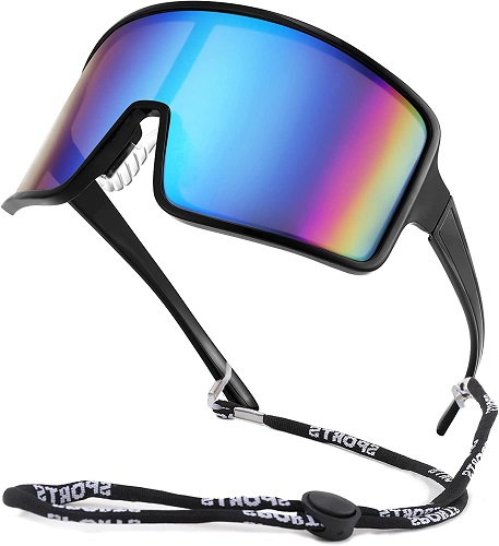 FEISEDY Large Shield Sports Sunglasses One Piece Oversized Visor Women Men Outdoor Cycling Hiking B4055