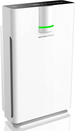 HATHASPACE Smart Air Purifier 2.0 for Home Large Room with True HEPA Air Filter for Allergens, Pets, Smoke, Quiet Air Cleaner, Removes 99.9% of Dust, Mold, Pet Dander, Odors, Pollen - HSP002 - 1500 Sq. Ft. Coverage - H13 True HEPA