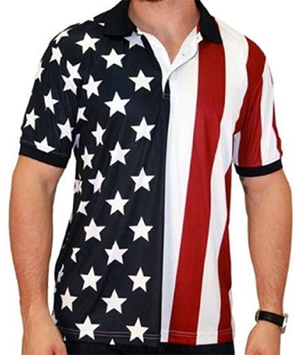 Performance Golf American Flag Shirt