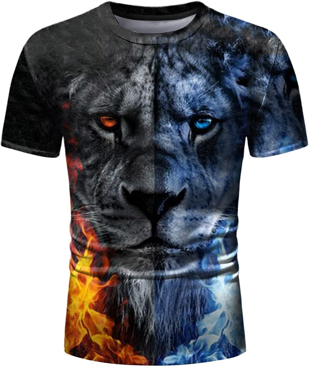 Shirts for Men Mens Relaxed Short Sleeve T Shirt Men T Shirts Cotton (Blue, XL)