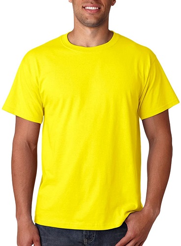Fruit of the Loom Heavy Cotton T-Shirt, Neon Yellow (50/50), XL (Pack of 2)