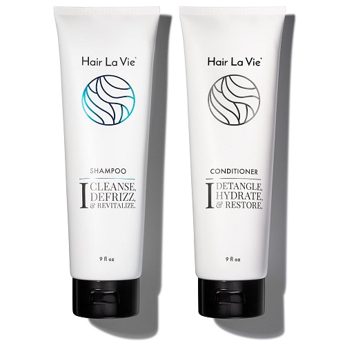 Hair La Vie Shampoo & Conditioner - Best Shampoo and Conditioner for Dry Damaged Hair - Speed Up Hair Growth and Boost Volume, 9 fl oz.
