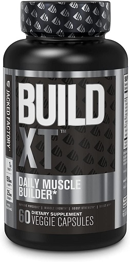 Build-XT Muscle Builder - Daily Muscle Building Supplement for Muscle Growth and Strength | Featuring Powerful Ingredients Peak02 & elevATP - 60 Veggie Pills