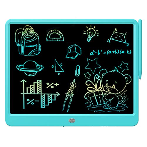 FLUESTON LCD Writing Tablet 15 Inches Colorful Screen Drawing Pad, Doodle and Scribbler Boards for Kids, Electronic Educational Learning Toys for 3 - 12 Year Old Boys