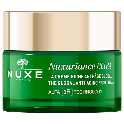 Nuxe Nuxuriance Ultra Global Anti-Aging Rich Cream with Hyaluronic Acid and ALFA 3R Technology, Revitalize, Renewing, Resurfacing Treatment for Dry Skin, 1.7 fl oz
