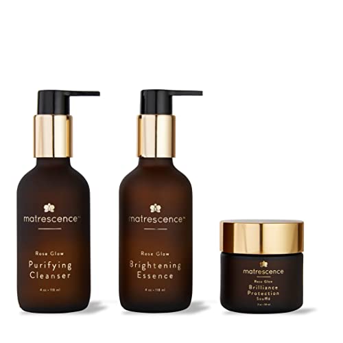 Matrescence Rose Glow Skincare Set, Pregnancy Safe Skincare, Non-Toxic, Vegan, 3 Item Set
