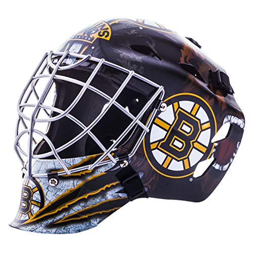 Franklin Sports Boston Bruins NHL Hockey Goalie Face Mask - Goalie Mask for Kids Street Hockey - Youth NHL Team Street Hockey Masks
