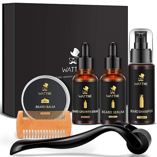Beard Growth Kit,Derma roller for beard growth,Biotin Beard Growth oil for Patchy Beard ,Beard Serum,Beard Shampoo,Beard Balm,Beard Comb,Beard E-Book-Gifts for Men Him Dad Father Boyfriend
