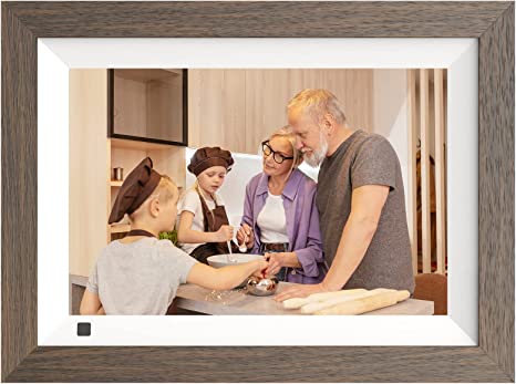 FULLJA Wi-Fi Large Digital Picture Frame 15 Inch, Smart WiFi Digital Photo Frames, HD Touch Screen, 16GB Memory, Share Photos and Videos Via App or Email, Unlimited Cloud Storage, Wall Mountable