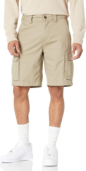 Amazon Essentials Men's Classic-Fit 10” Cargo Short, Dark Khaki, 36