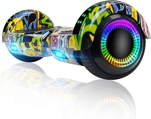 FLYING-ANT Hoverboard, 6.5 Inch Self Balancing Hoverboards with Bluetooth and Flashing LED Lights, Hover Board for Kids Teenagers