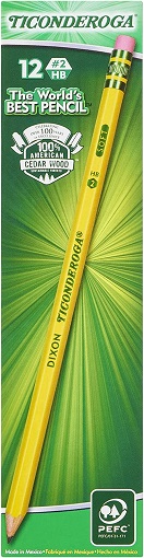 Ticonderoga® Pencils, Presharpened, #2 Lead, Soft, Pack of 12